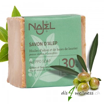Najel Aleppo-Seife mit 30% Lorbeeröl, 200 g