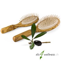 Haarbürsten-Set aus Olivenholz